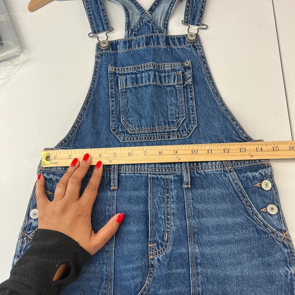 American Eagle Outfitters Real Good Cargo Overall Dress Womens XS‎ Blue Denim - Picture 13 of 15